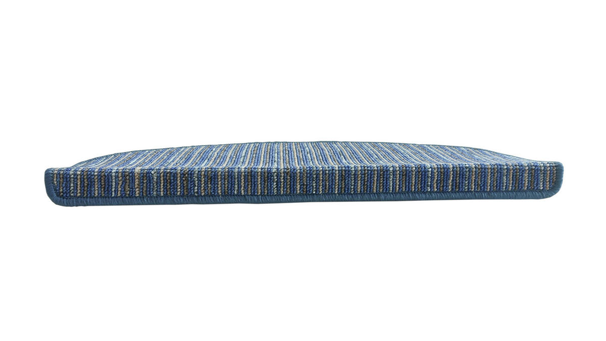 STUFENMATTE Set. 15 Stück "Rimini" Nadelfilz gestreift Blau 24 x 65 cm - Blau/Beige, Textil (24/65/4cm) - oKu-Tex