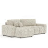 ECKSOFA MIT SCHLAFFUNKTION Ucci Beige Webstoff - Beige/Schwarz, Holz/Holzwerkstoff (233/142cm) - Maison de Reve