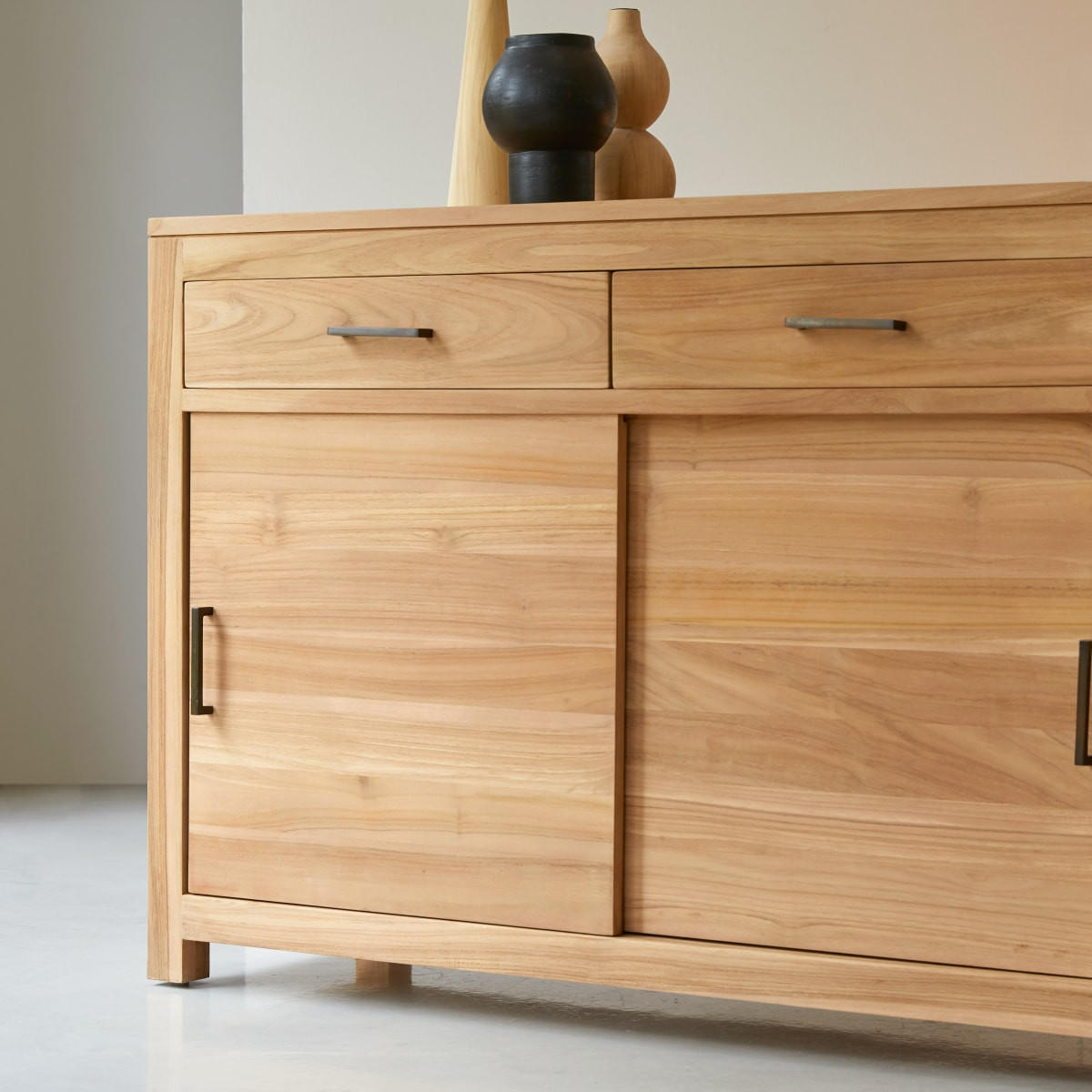 SIDEBOARD Maë Natur aus Teak - Naturfarben, Holz (120/85/45cm) - Tikamoon
