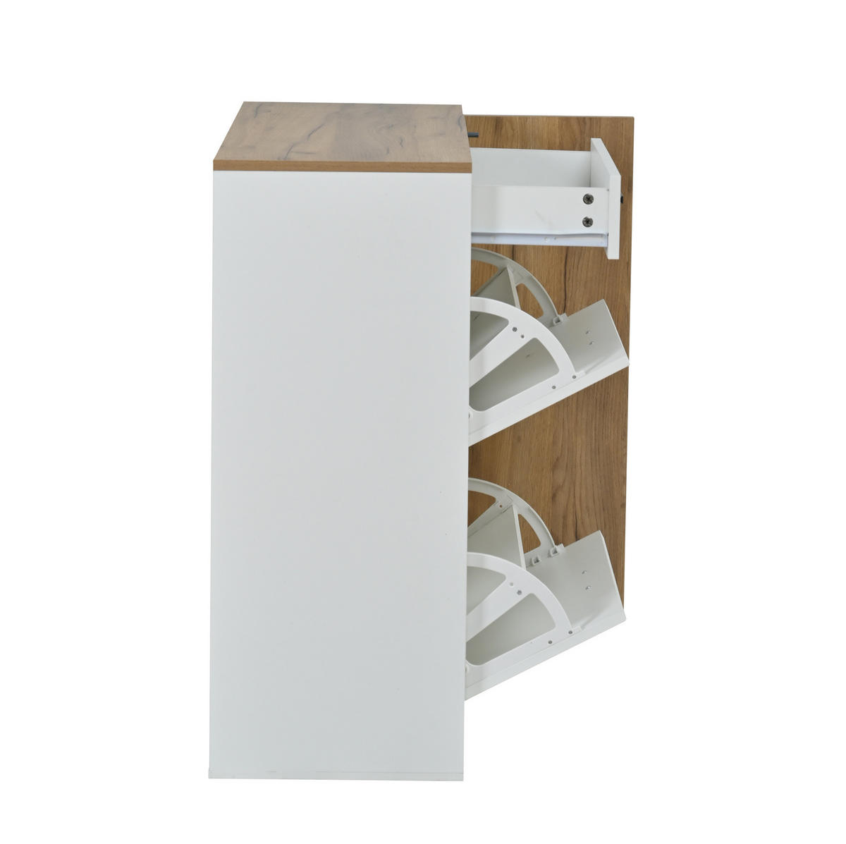 SCHUHSCHRANK aus Spanplatte 85x36x85cm in Weiß mit 5-teiligem Flurset - Weiß, Holzwerkstoff (85/85/36cm) - Modfu