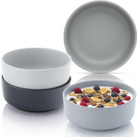 SCHALEN LEEDS- 4 teilig aus Steingut - Grau, Stein (16.5cm) - Sänger