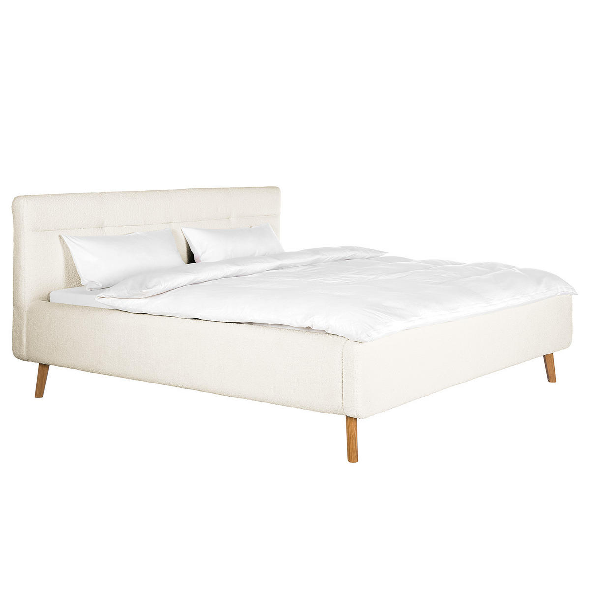 POLSTERBETT - Weiß, Textil (180/200cm) - home24