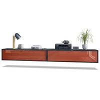 LOWBOARD Lana Fronten in Bordeaux Hochglanz - Bordeaux, Holzwerkstoff (120/29/37cm) - Vladon