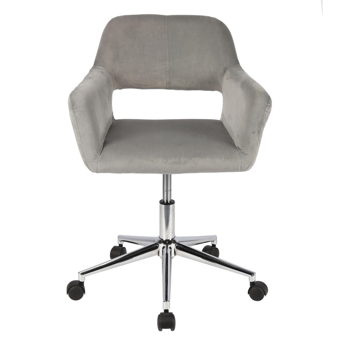 SCHREIBTISCHSTUHL JILL Grau - Grau, Textil (56/85/42cm) - SVITA