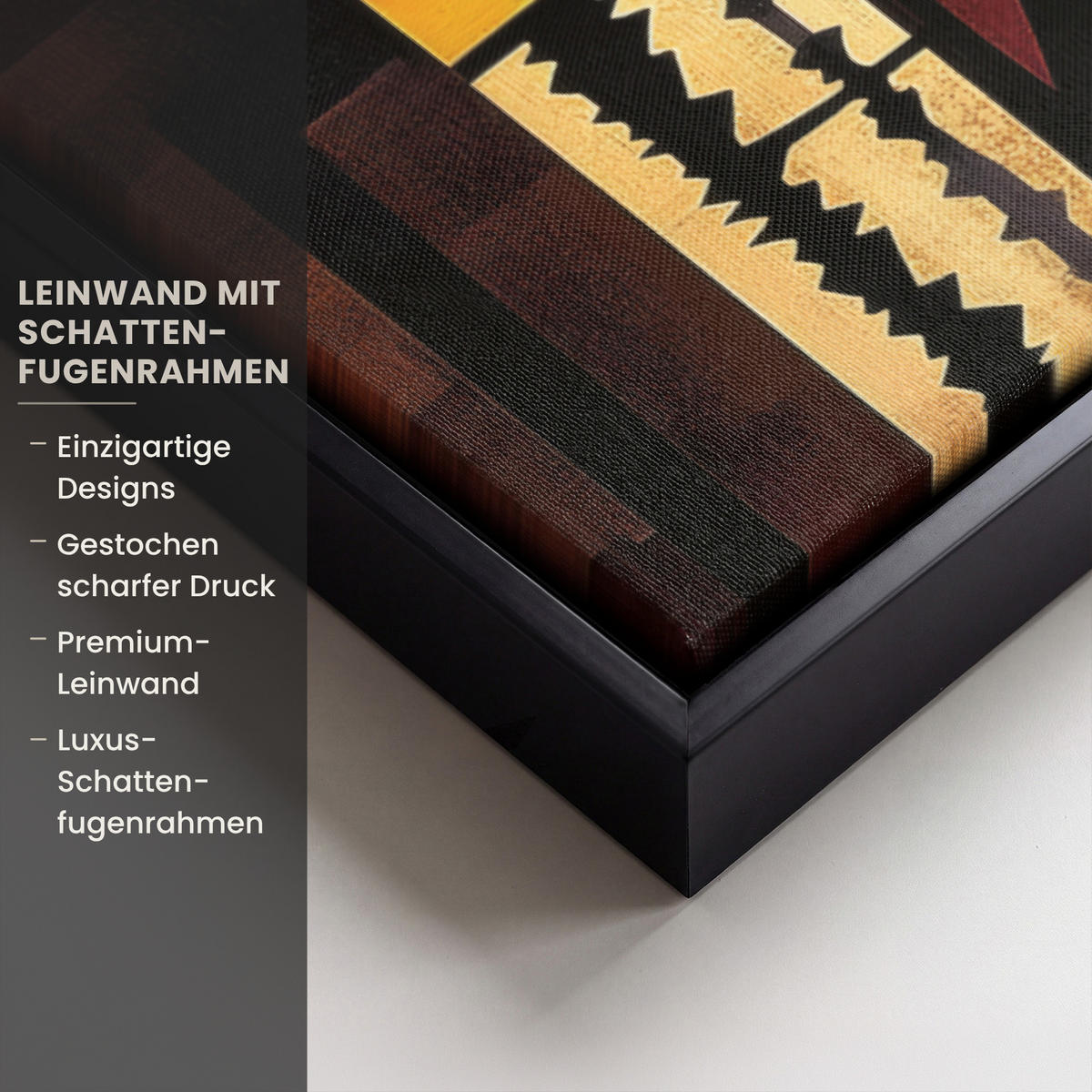 LEINWAND Bilder mit Rahmen - Figuren - Abstrakt - Symbole - 40x60 - Terracotta, Textil (40/60cm) - MuchoWow
