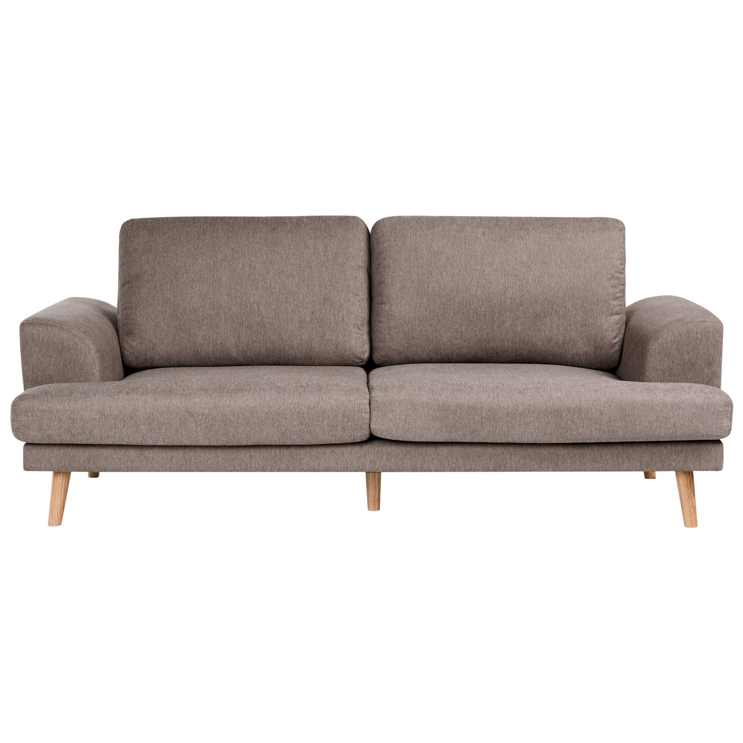 3-SITZER-SOFA Stoff Braun Kildal - Braun, Textil (214/90/96cm) - Beliani