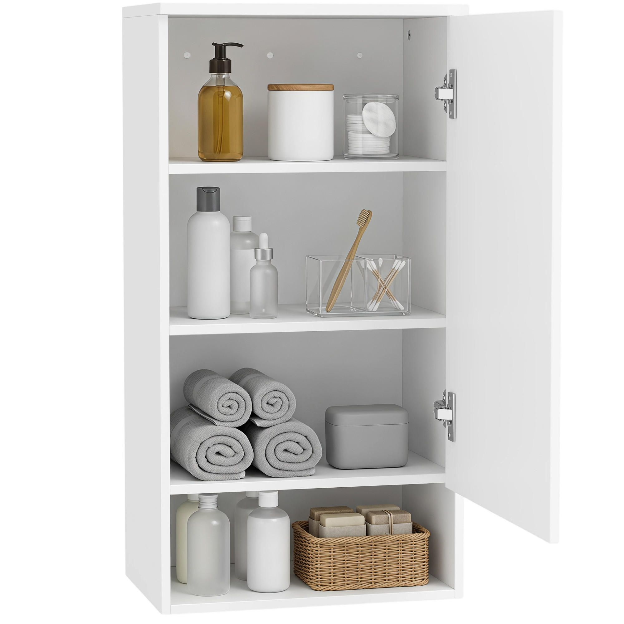 XXXLutz Badezimmerschrank Weiß 40x77x27 cm