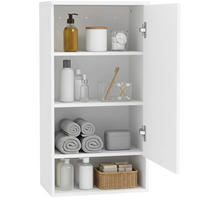 BADEZIMMERSCHRANK Weiß 27.0/40.0/77.0 cm - Weiß, Holzwerkstoff (40/77/27cm)