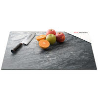 GLAS Herdabdeckplatte Felsenmuster 52x60cm - Graphitfarben, Glas (60/0.4cm) - ALLboards