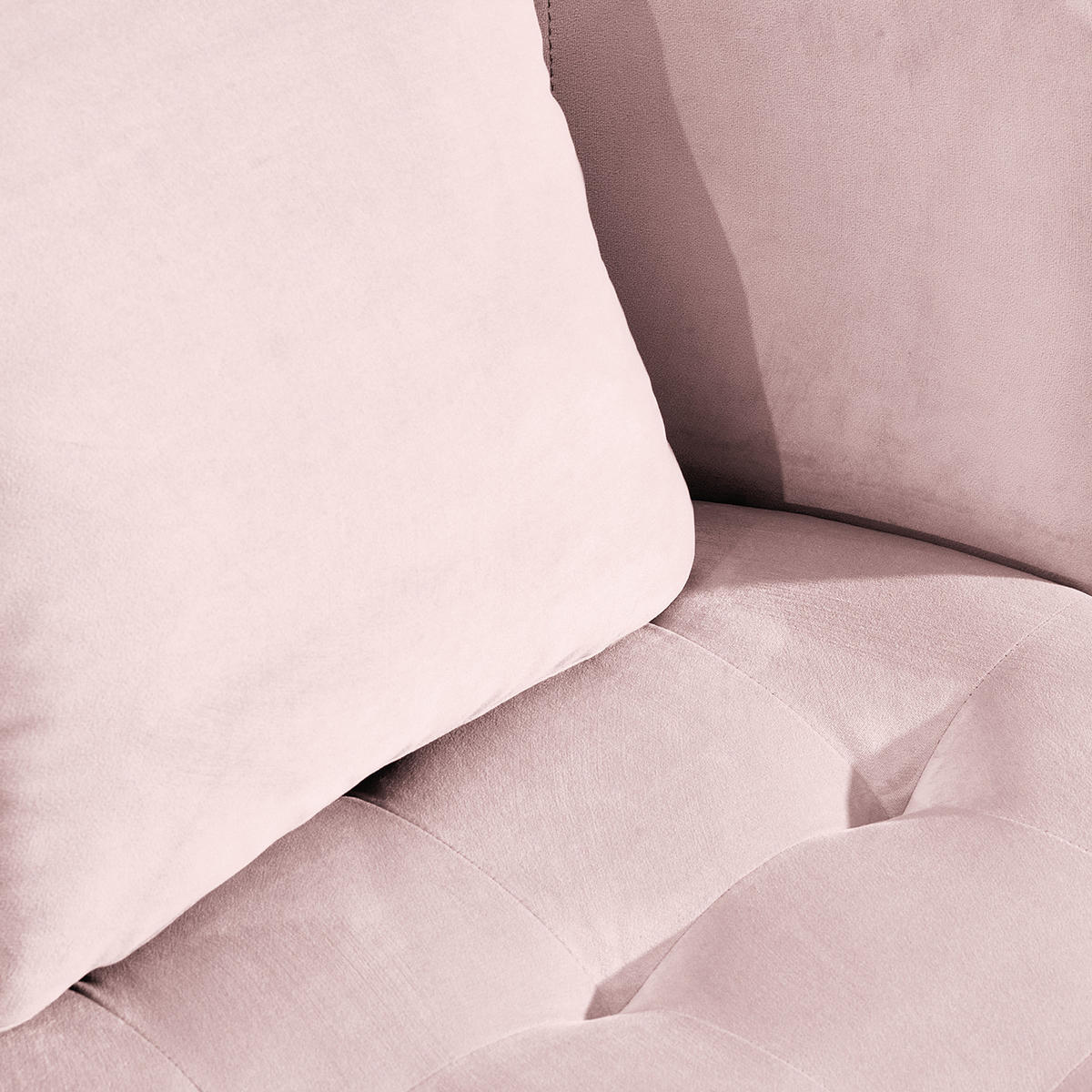 SESSEL - Schwarz/Altrosa, Textil/Metall (65/77/40cm) - home24