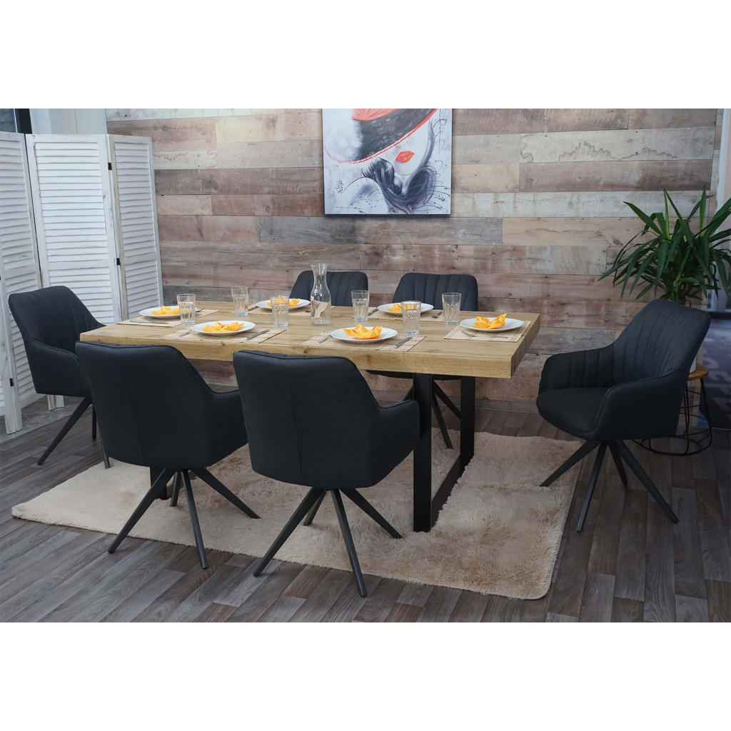 Thumbnail - MCW Esszimmerstuhl, Anthrazit, Textil, 58x87x62 cm, Esszimmer, Stühle, Esszimmerstühle, Vierfußstühle