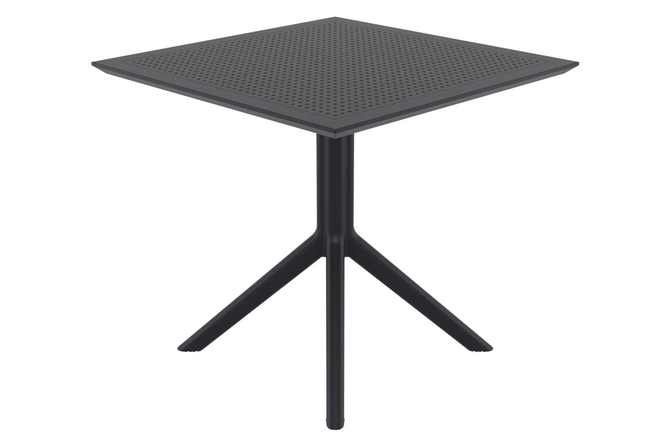 GARTENTISCH Sylt 80 cm schwarz - Schwarz, Kunststoff (74/80/80cm) - TPFGarden