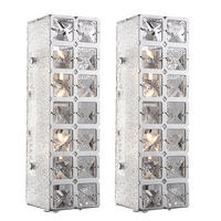 LED WANDLEUCHTE IONA Chrom Silber 2er Set - Silberfarben, Metall (9/9/29cm) - Globo Lighting