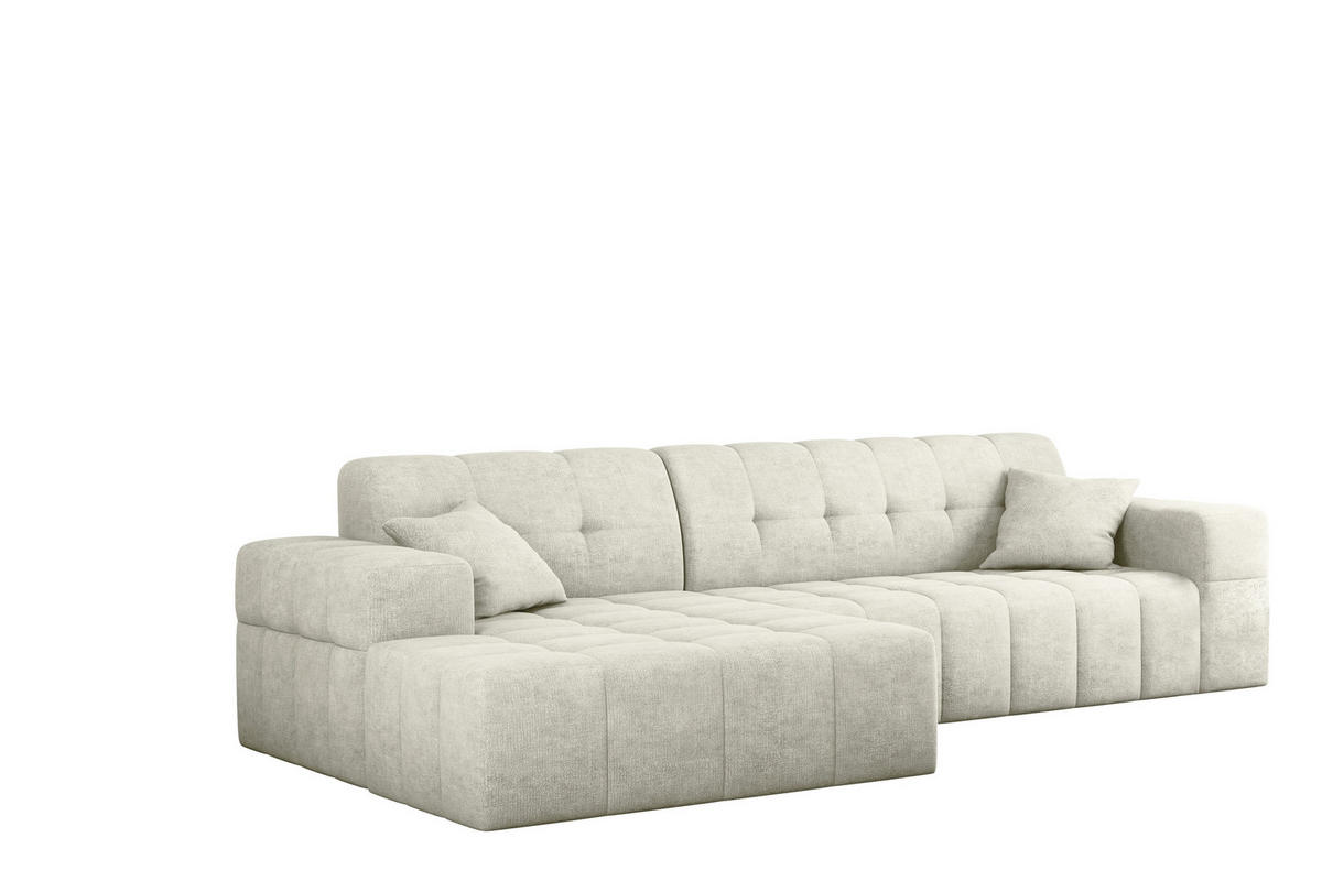 ECKSOFA NIMES Stoff Perfect Harmony Creme Links - Creme, Holz/Kunststoff (168/265cm) - Kaiser Möbel