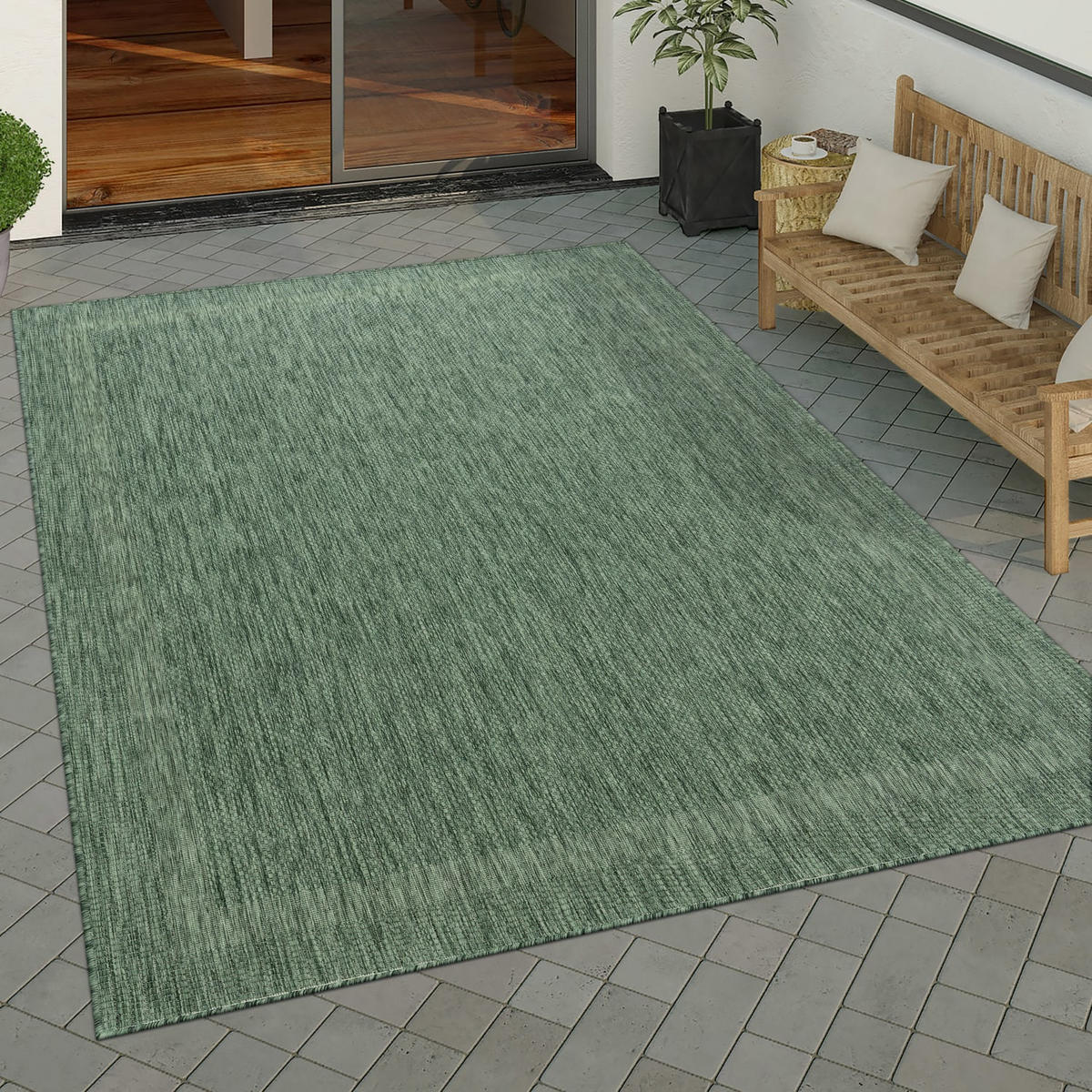 OUTDOORTEPPICH 120/160 cm Roma 272 - Grün, Kunststoff (120/160cm) - Paco Home