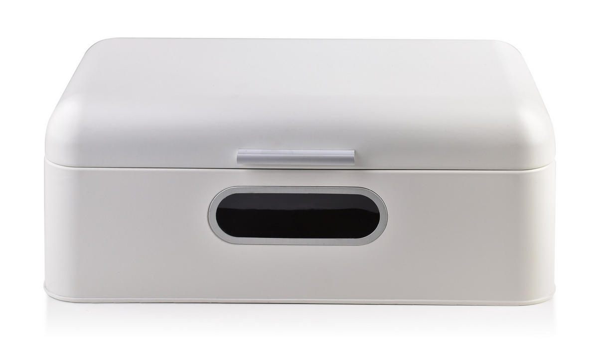 BROTKASTEN Samuel Weiß 42/22.5/17 cm Metall - Weiß, Metall (22.5/17/42cm) - Mondex