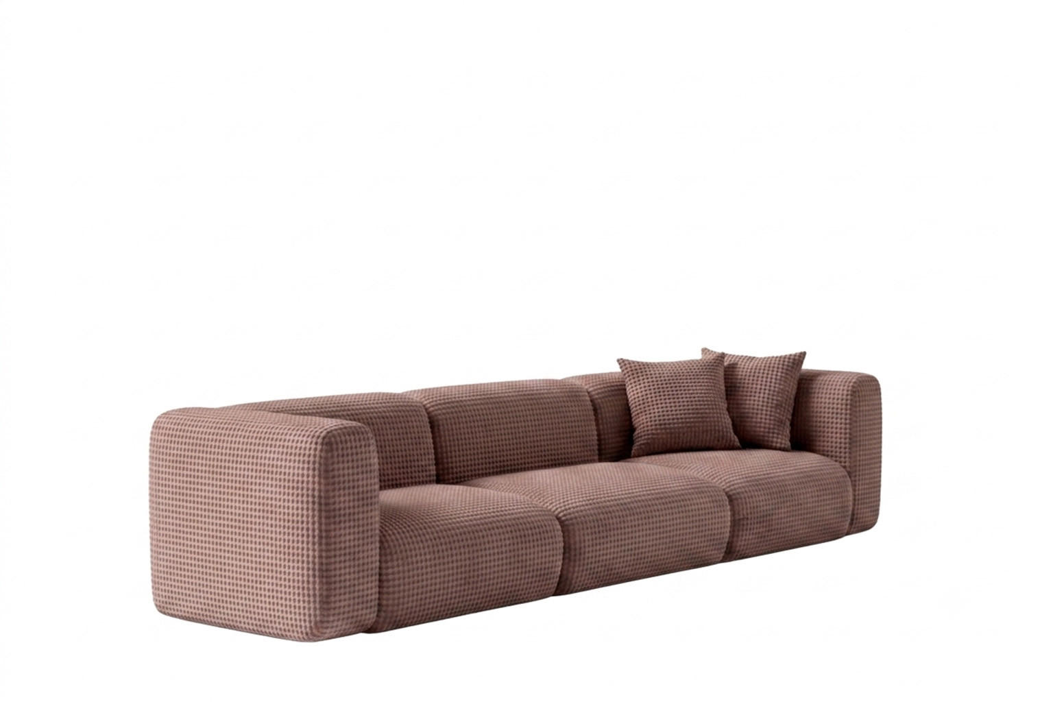 SOFA 3-Sitzer, Chenille-Stoff Cremona, Taupe, GRETA - Taupe, Holz (319/70/89cm) - Kaiser Möbel