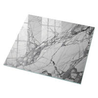 GLASPLATTE 80x60 cm – Marmor-Eleganz - Blau, Glas (0.4/80/60cm) - ArtPrintCave