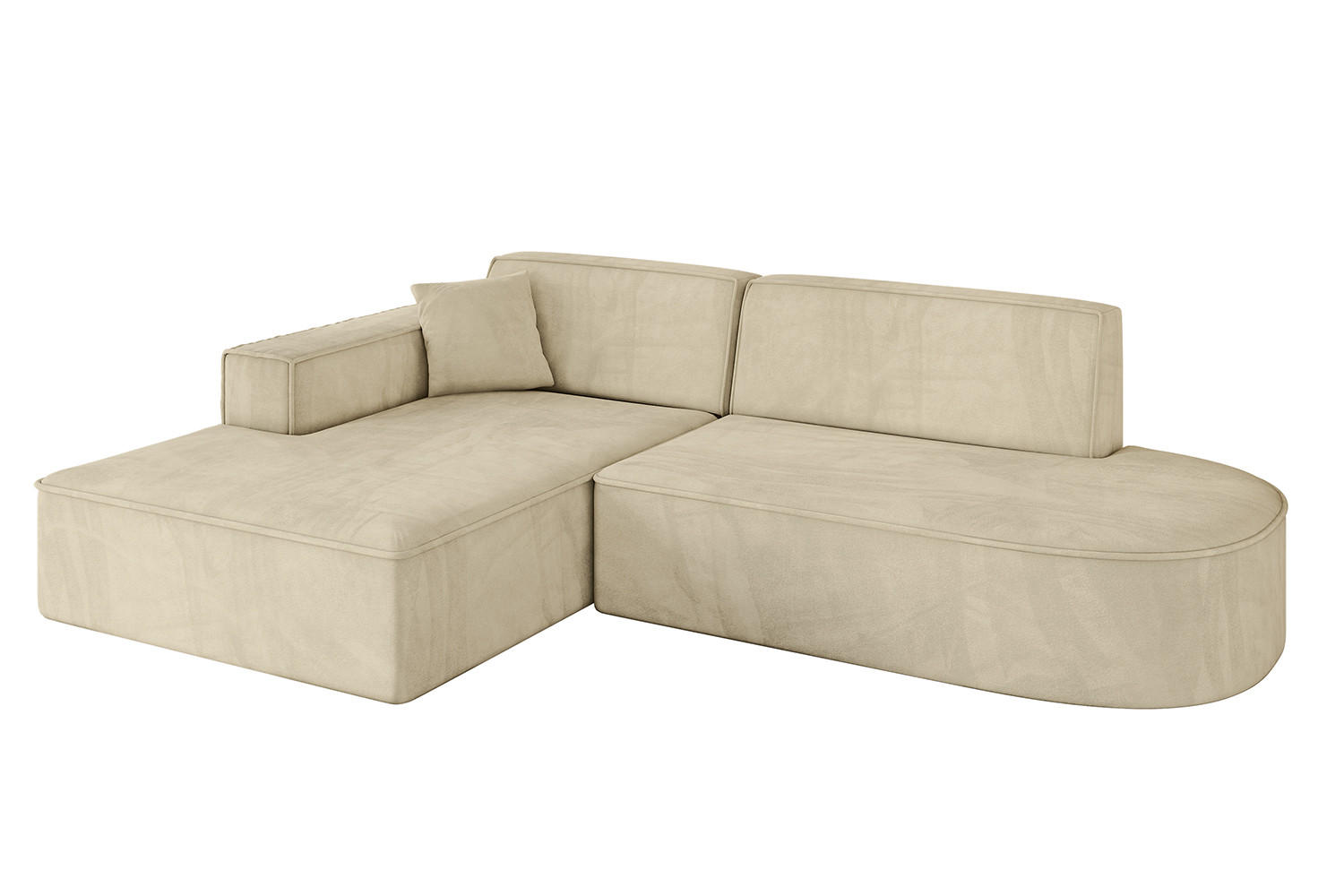 ECKSOFA Ottomane Links IREA-L1-v4 - 234x171x79 cm Beige - Taupe, Holzwerkstoff/Textil (234/171cm) - ALTDECOR