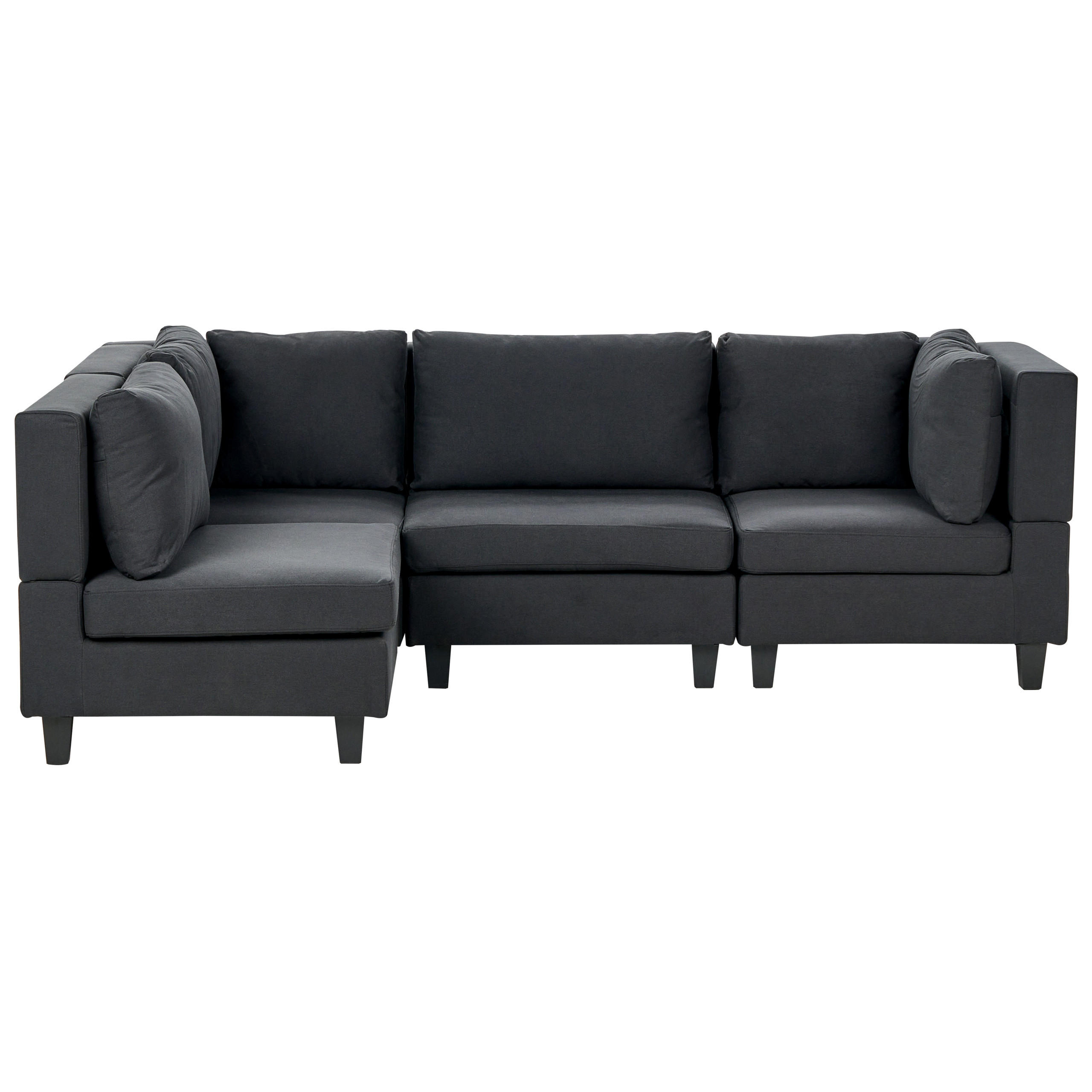COLTAR modul cu 4 locuri pe partea dreapta negru textil Unstad