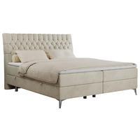 BOXBETT MILEN 200/200 Beige Velvet - H3 - Beige, Holz/Textil (200/200cm) - MKS