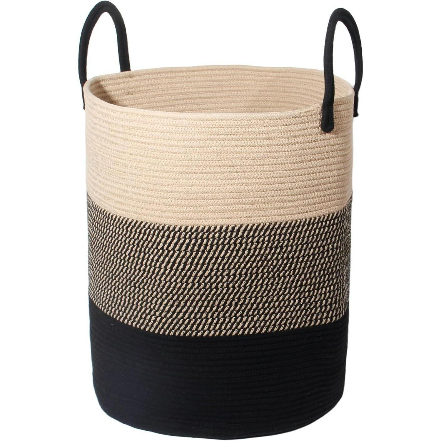 WÄSCHEKORB mit Henkel D 38 x H 50 CM - Multicolor, Textil (38/50/38cm)