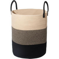 WÄSCHEKORB mit Henkel D 38 x H 50 CM - Multicolor, Textil (38/50/38cm)