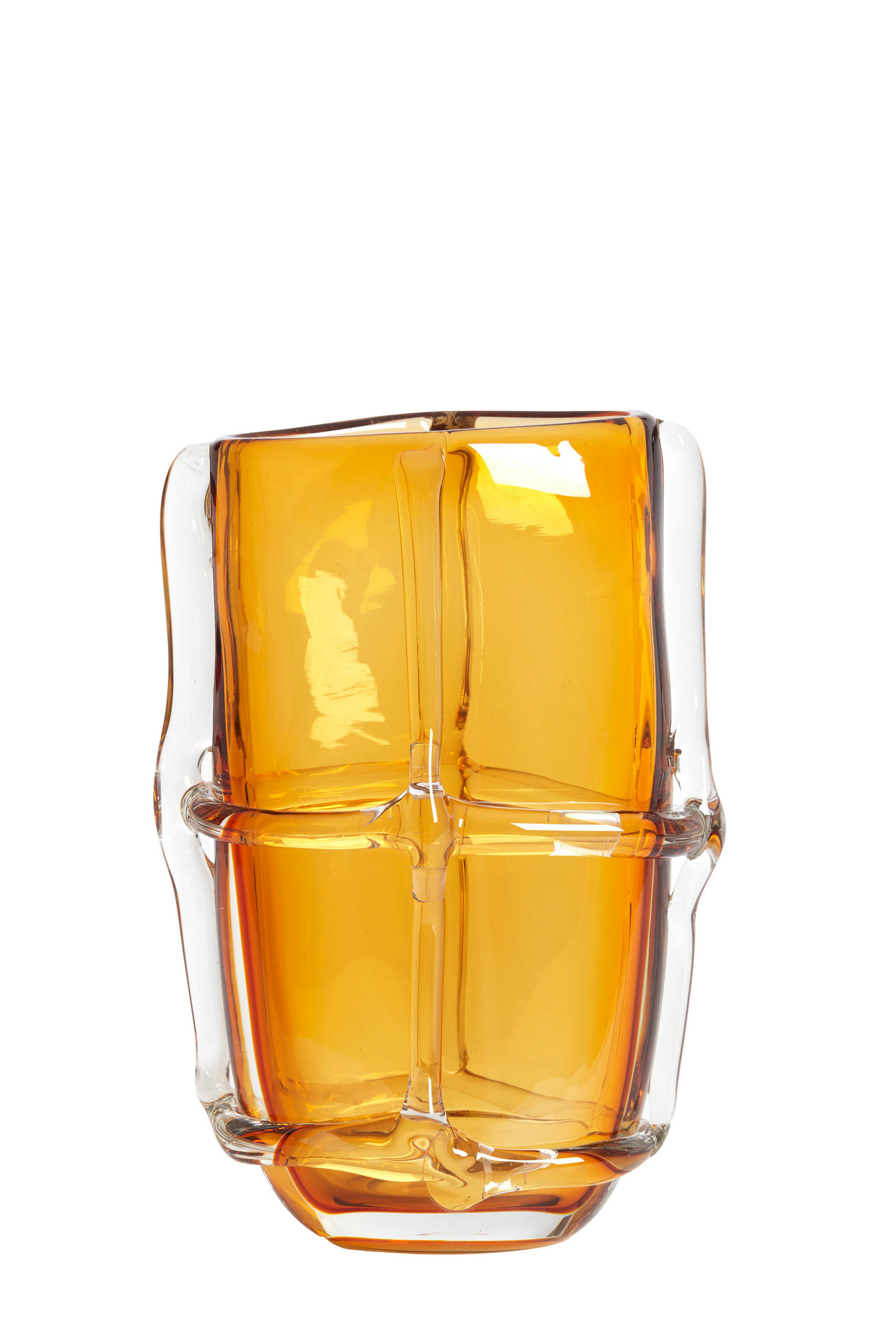 VAZE Ashoro Orange 20.5/13/29 cm - Orange, Glas (29cm) - Light & Living