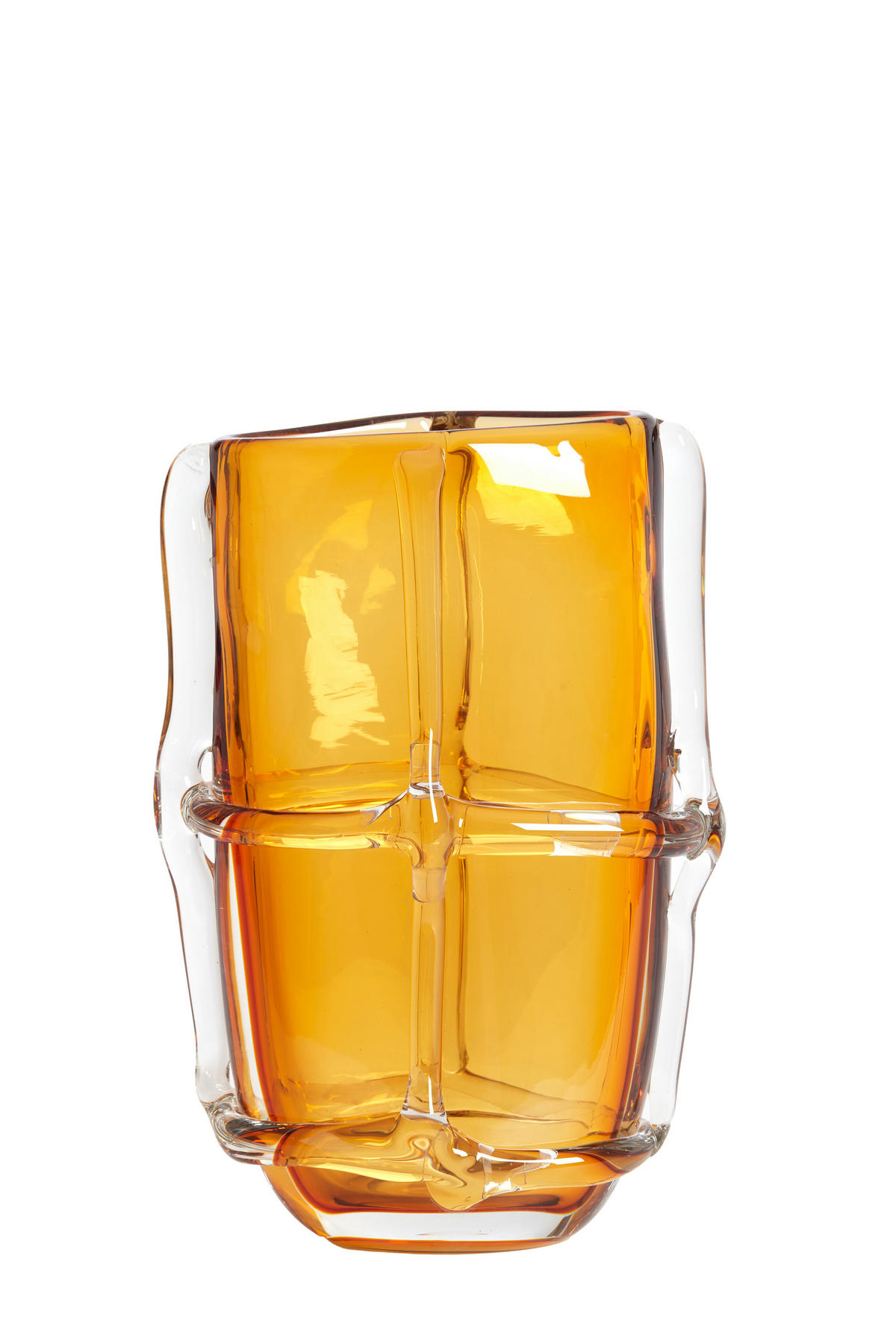 VAZE Ashoro Orange 20.5/13/29 cm - Orange, Glas (29cm) - Light & Living