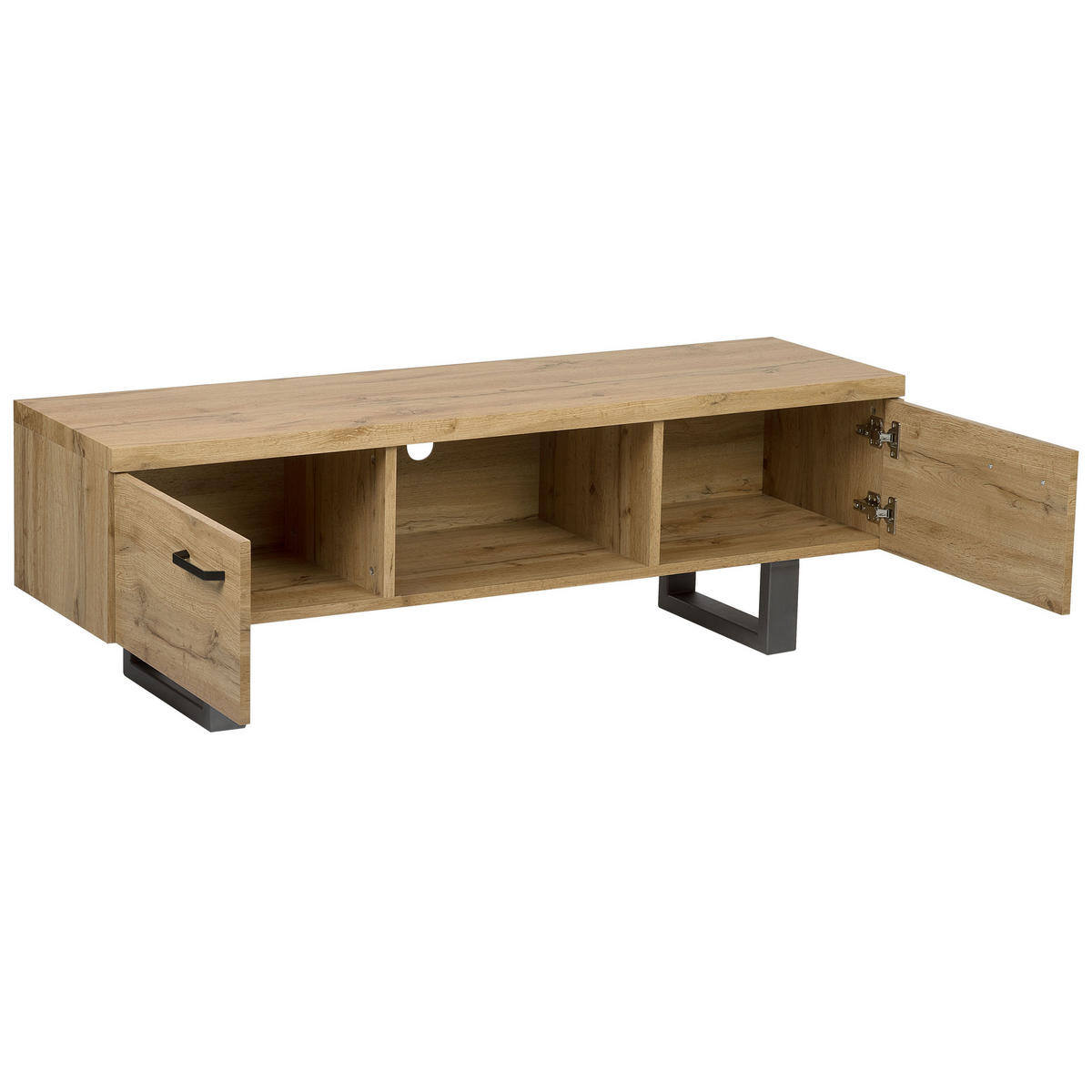 TV-MÖBEL Hellbraun, Grau TIMBER 41/140/47 cm - Hellbraun, Holzwerkstoff (140/47/41cm) - Beliani