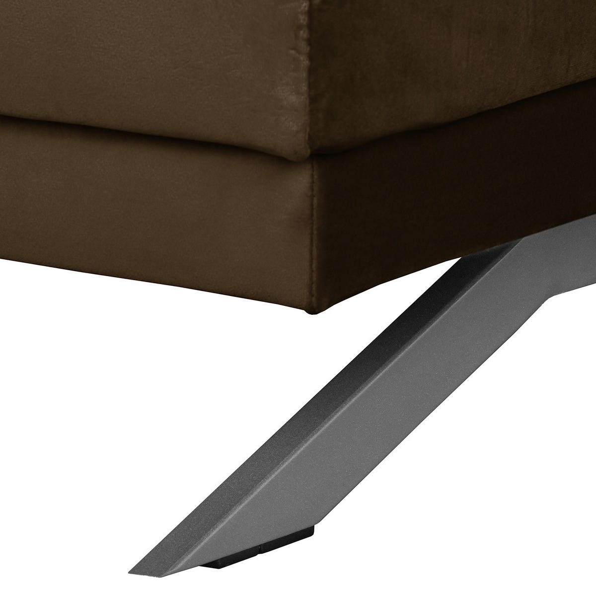 POLSTERGARNITUR (3-2-1) - Samt - Braun, Textil (1/1/1cm) - home24