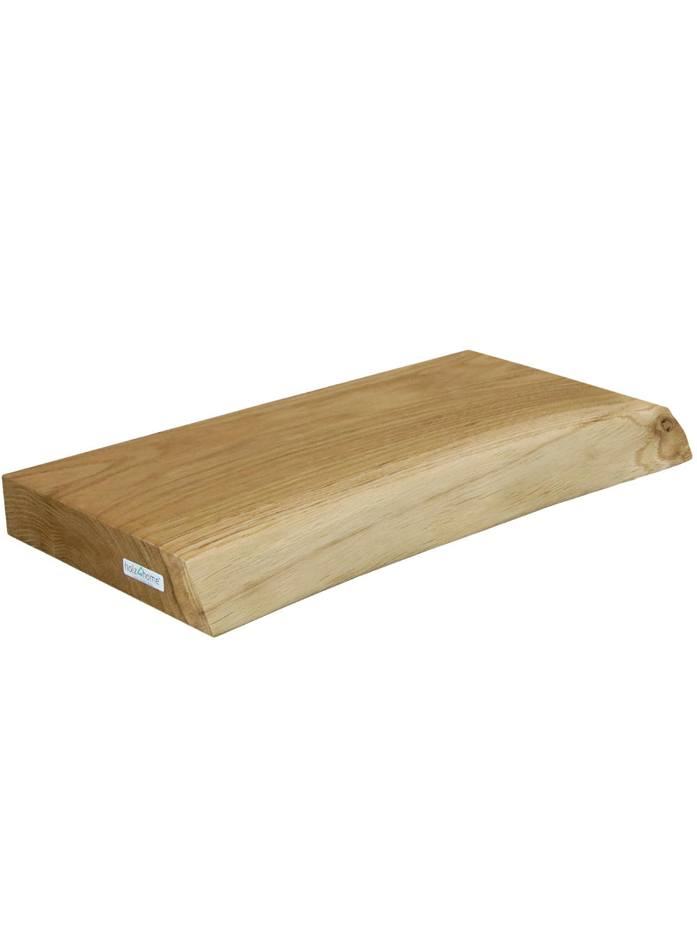 WANDREGAL schwebend mit Baumkante - Eichefarben, Holz (40/4/22cm) - holz4home