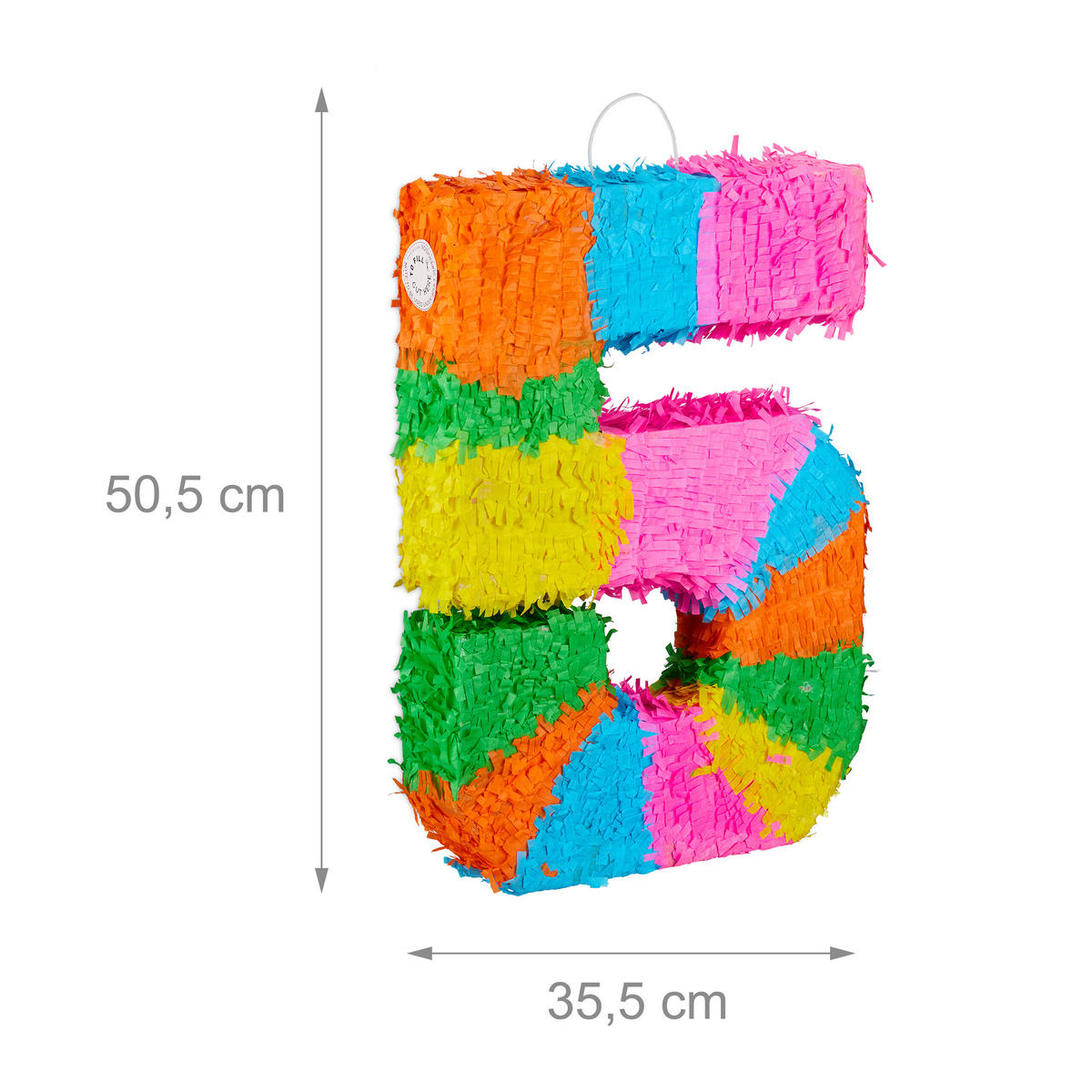 PINATA - Multicolor, Papier/Wellpappe (35.5/50.5/7.5cm) - Relaxdays