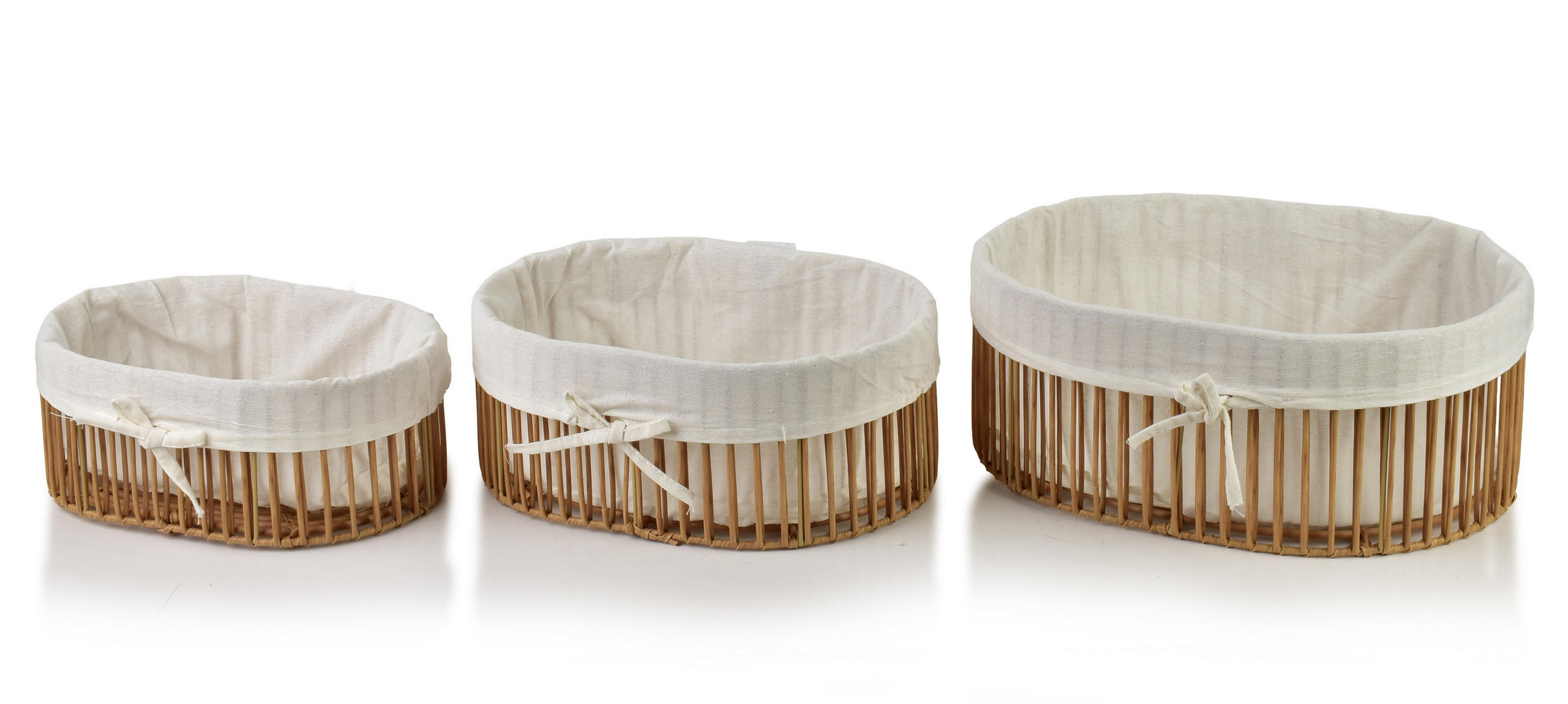 BROTKORB Will 3er Set Naturfarbe 40X30,5X16 cm Kunststoff - Naturfarben, Kunststoff (30.5/16/40cm) - Mondex