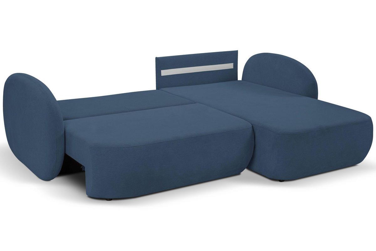 ECKSOFA Olena - Dunkelblau (Aragon 79) - Dunkelblau, Holzwerkstoff (248/174cm)