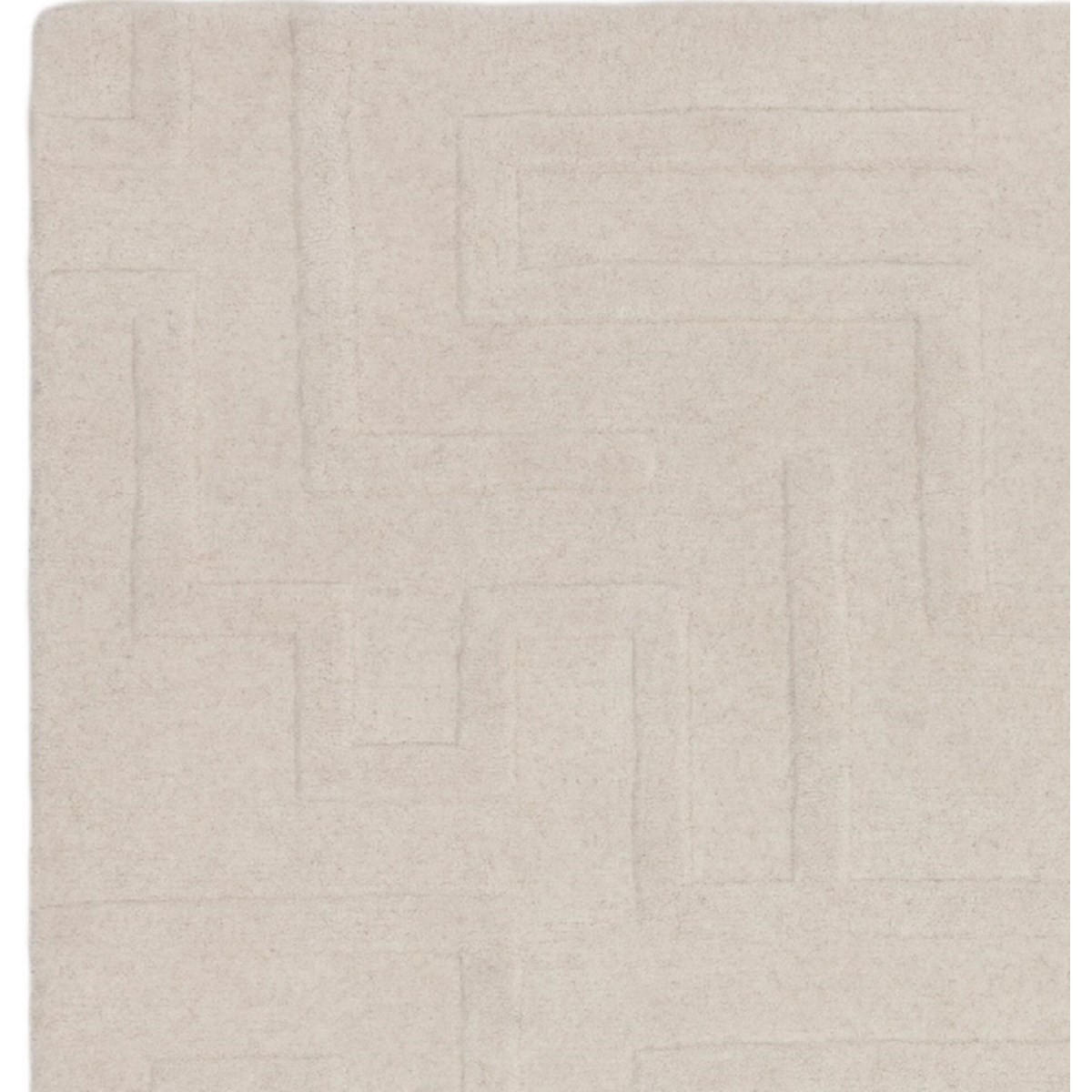 TEPPICH Moderner handgetufteter aus reiner Wolle für Wohn- und Schlafzimmer ZEMA Weiß 160 x 230 cm - Weiß, Naturmaterialien (160/230cm) - Novatrend