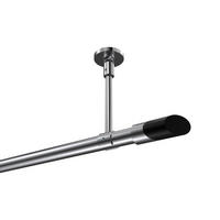 GARDINENSTANGEN-SET Sonette Verano 100 cm, 1-läufig, 20 mm Ø Chrom - Chromfarben/Schwarz, Metall (100cm) - INTERDECO