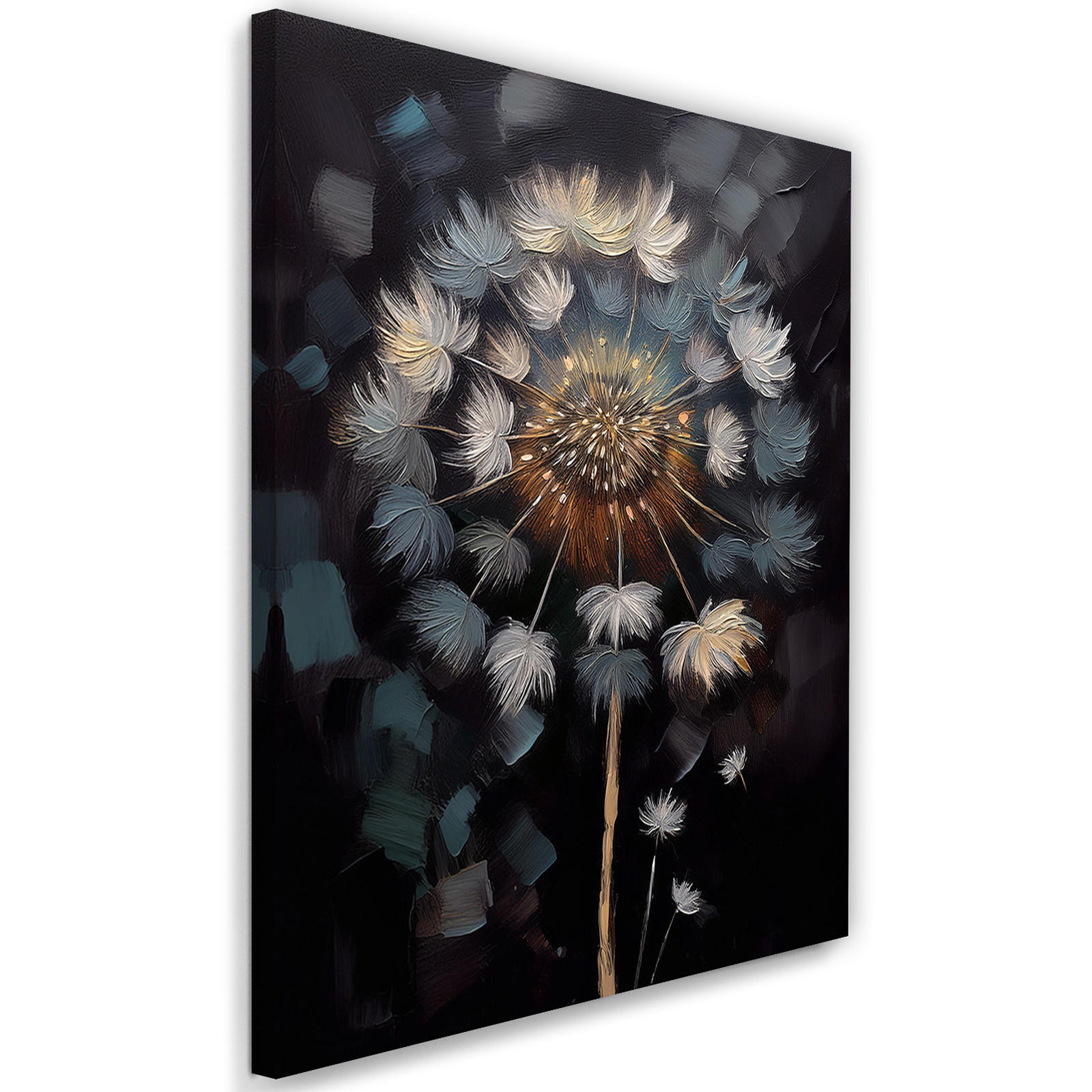 WANDBILD gebläseblume gemalt natur - Schwarz, Textil (40/60cm) - Feeby