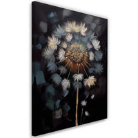 WANDBILD gebläseblume gemalt natur - Schwarz, Textil (40/60cm) - Feeby