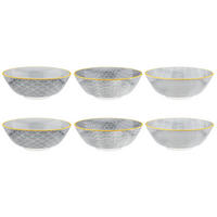 SCHALEN Pattern Ø21cm - 6er-Set - Eclipse - Grau, Keramik - Björn