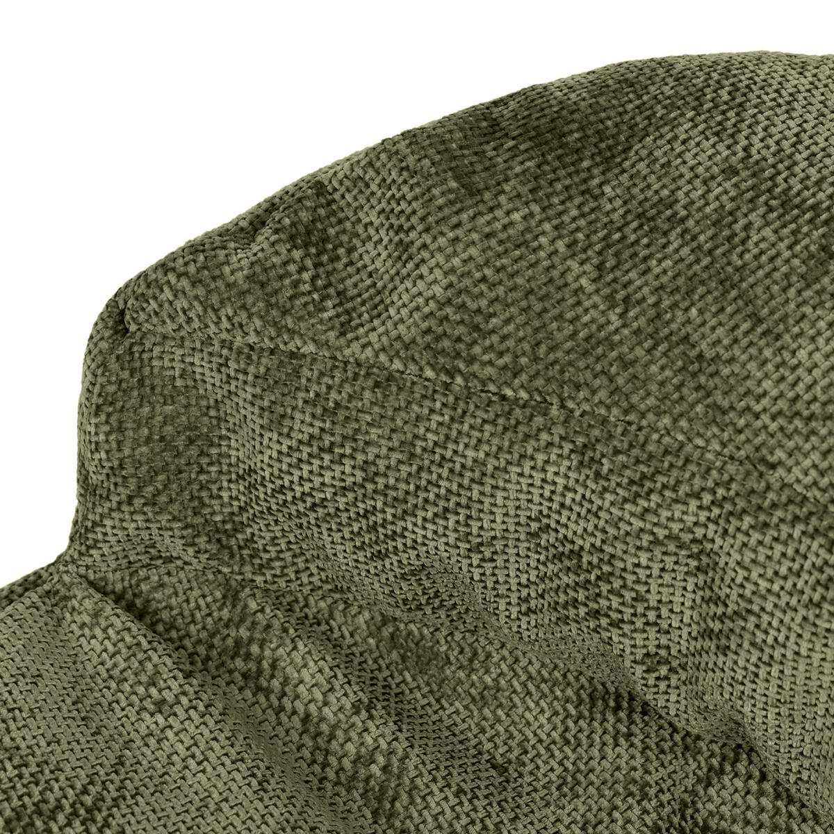 SITZSACK aus Chenille Orb - Olivgrün, Textil (86/61/86cm) - icon