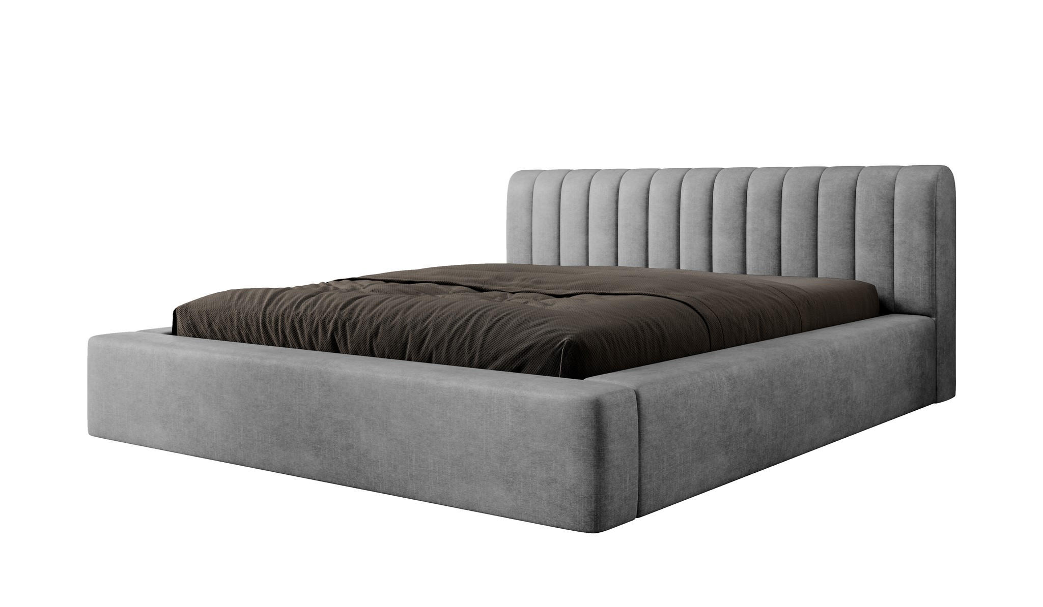 POLSTERBETT Peoria In Macau - Grau, Holzwerkstoff/Textil (160/200cm) - Fun Möbel