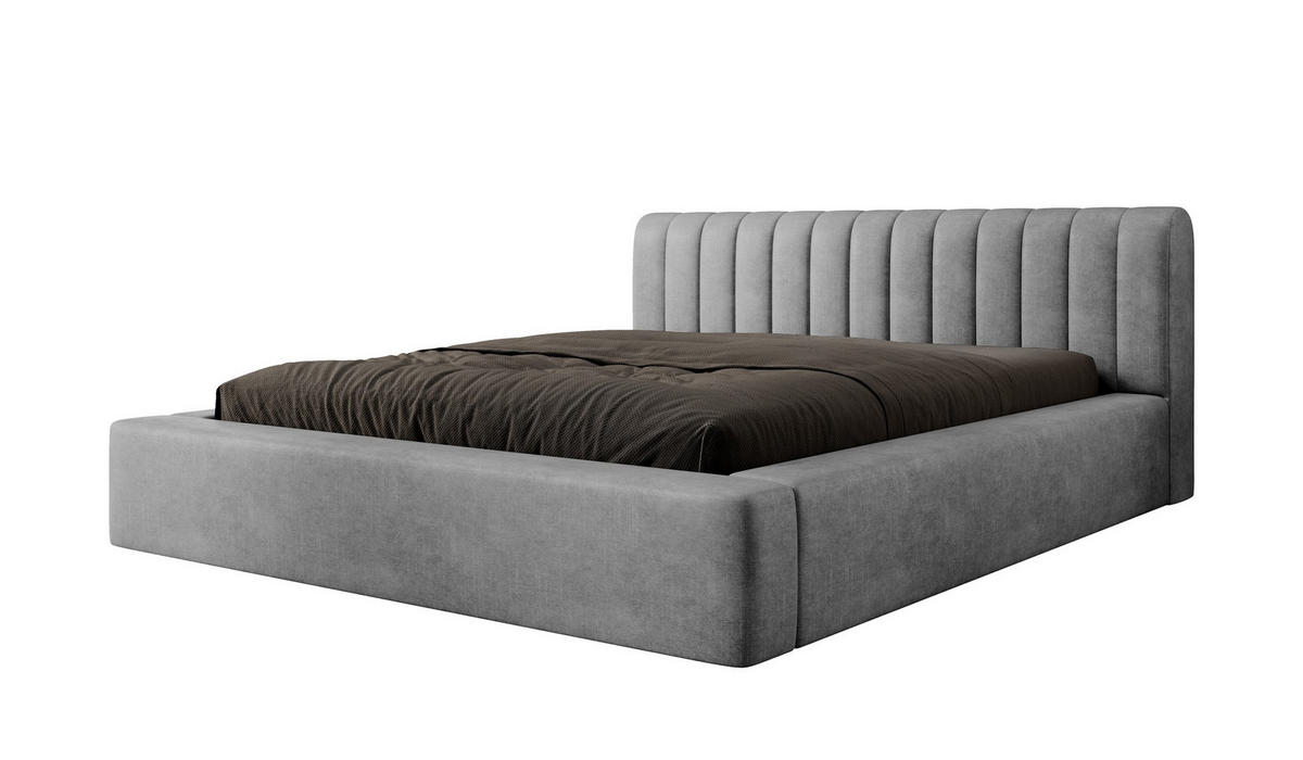 POLSTERBETT Peoria In Macau - Grau, Holzwerkstoff/Textil (140/200cm) - Fun Möbel