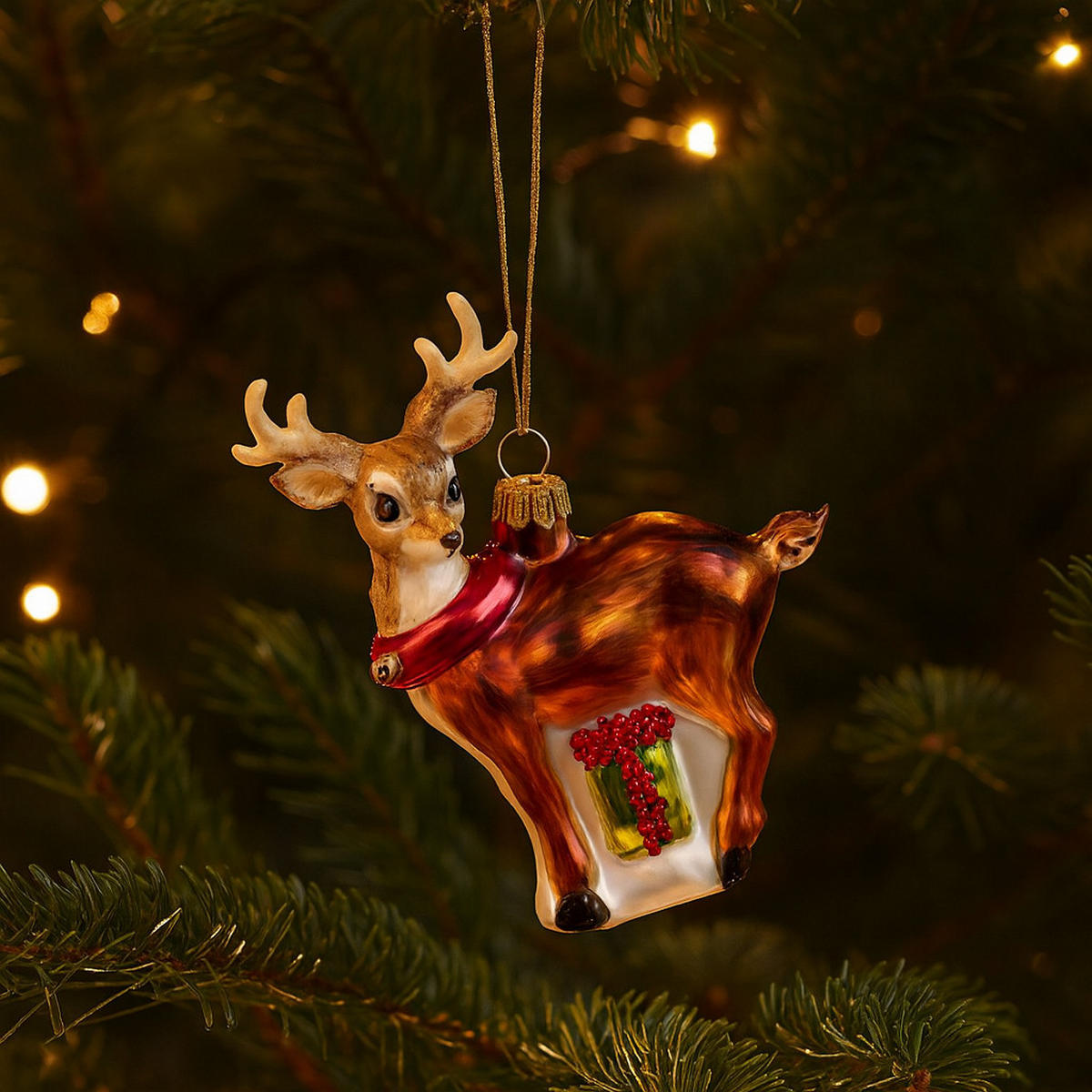 GLASKUGEL Regalos, Mehrfarbig, 4.5 x 10 x 12.5 cm, Dekorative Weihnachtsdeko - Multicolor, Glas (10/4.5/12.5cm) - home&you