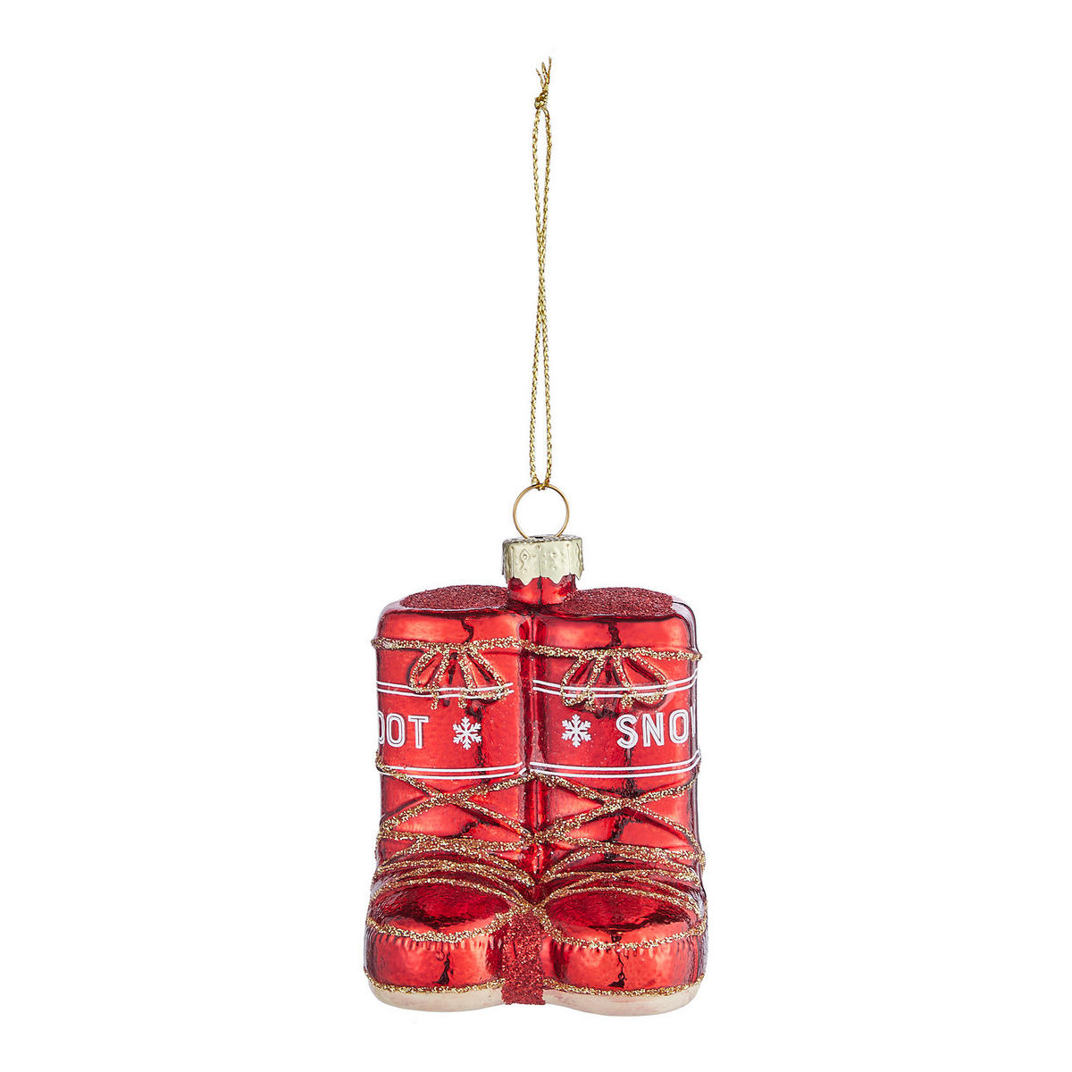 BAUMANHÄNGER Hang On Schneestiefel - Rot, Glas (5/7/5cm) - Butlers