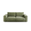 SOFA 2-SITZER MADELINE Grün Cord - Schwarz/Grün, Kunststoff/Textil (230/85/127cm) - KAWOLA