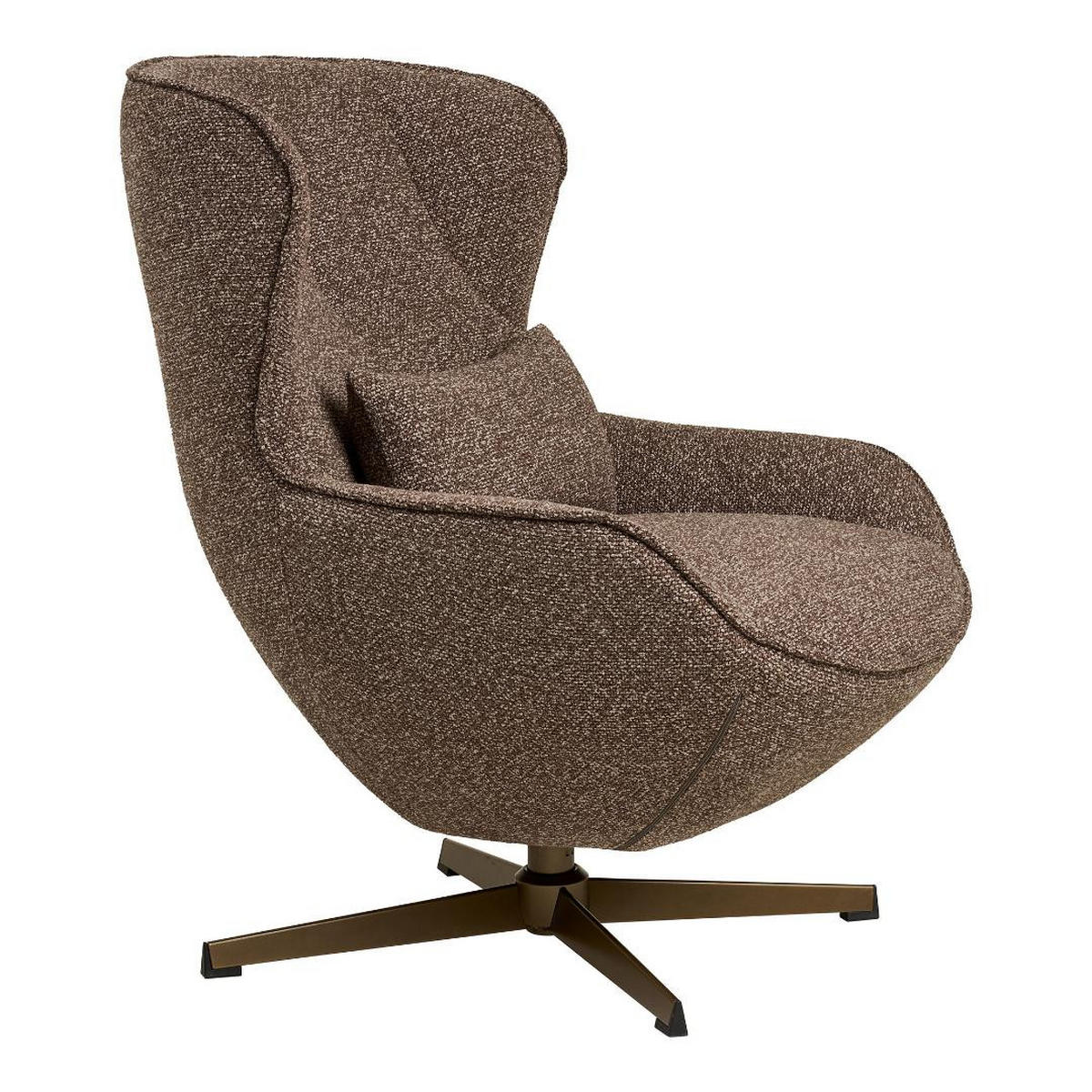 SESSEL, Signe, Braun, Polyester, 88 x 76 x 90 cm - Braun, Textil (88/90/76cm) - ebuy24