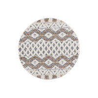 HOCHFLOR-TEPPICH Focus 3050 Grau 120 cm Rund - Multicolor/Creme, Textil (120/120cm) - carpet city