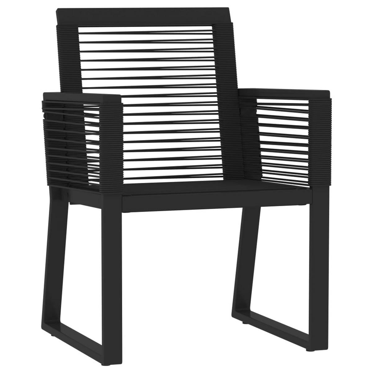 GARTEN-ESSGRUPPE 5Er Set Schwarz - Schwarz, Metall - vidaXL