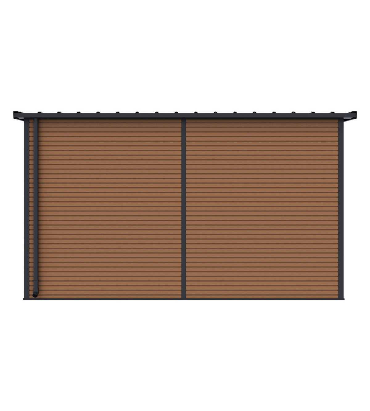 GARTENHAUS Aluminium & WPC 338/218/226 cm Teak - Braun, Metall (338/226/218cm) - WEIDE